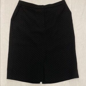 Chic Black Pencil Skirt with Subtle Pinstripes